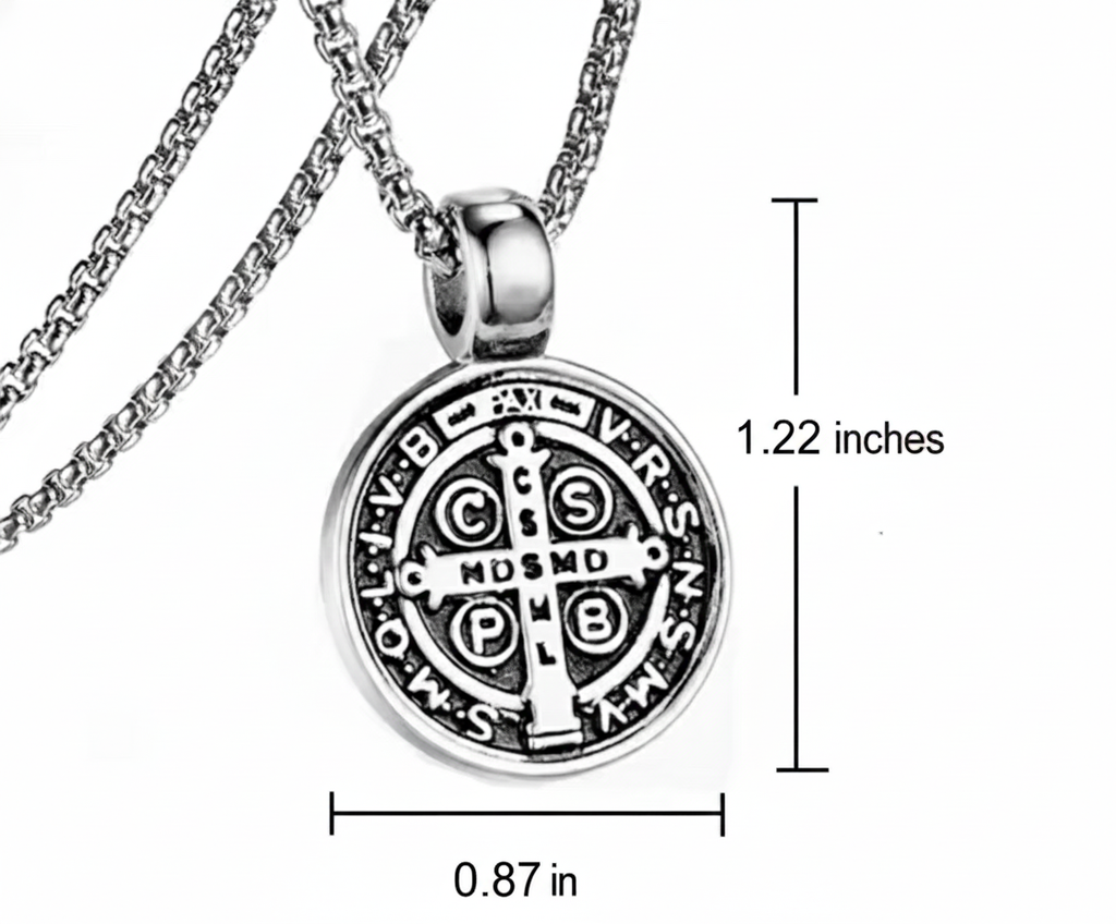 Medal with chain. St. Benedict