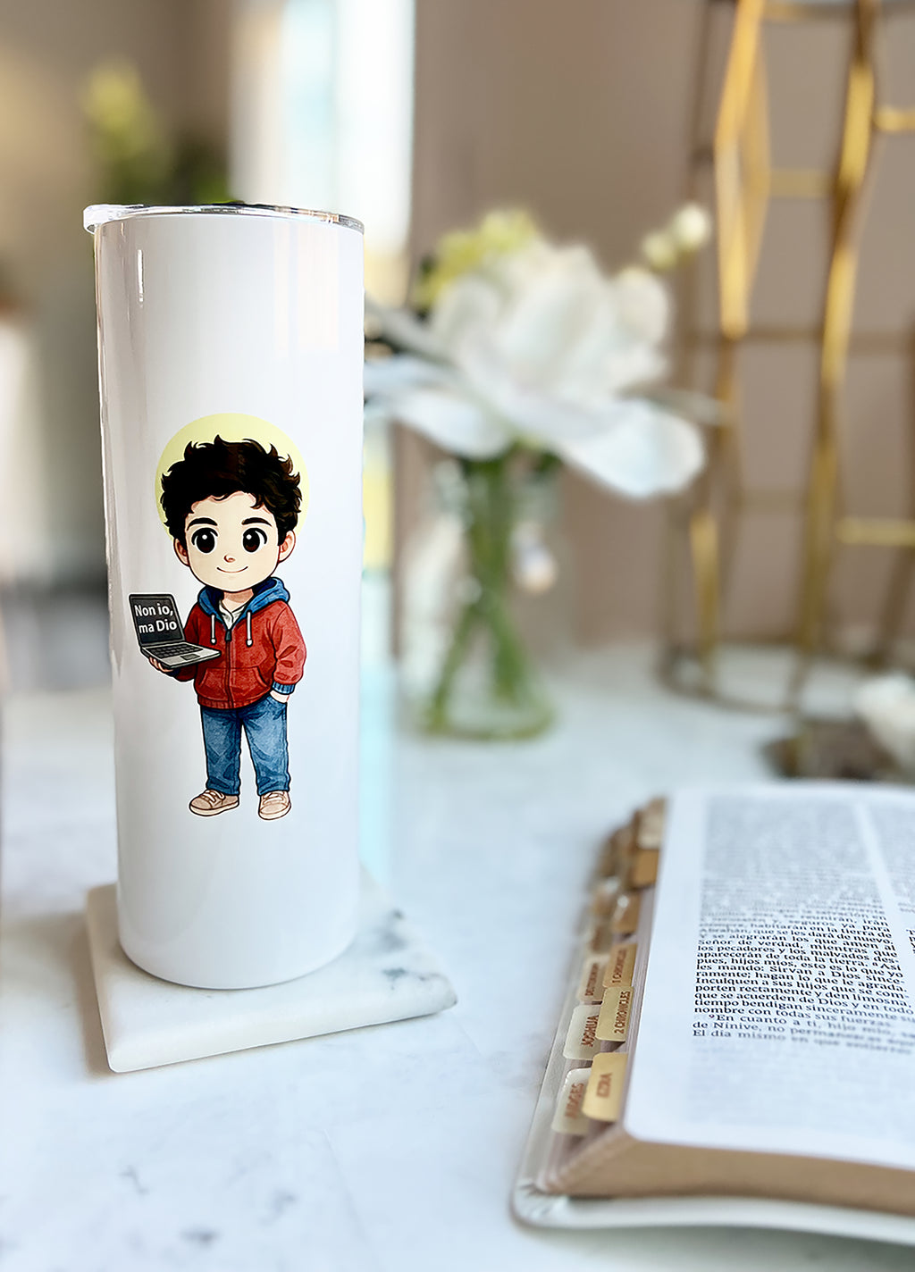 Saint Carlo Acutis 20oz tumbler