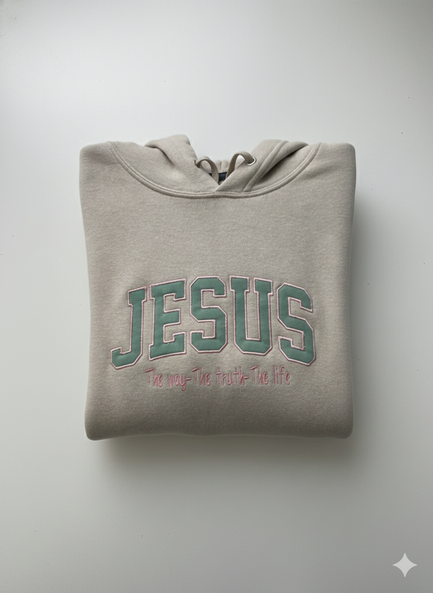 Hoodie (size S) JESUS the way the-truth-the life
