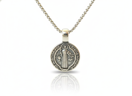 Medal with chain. St. Benedict